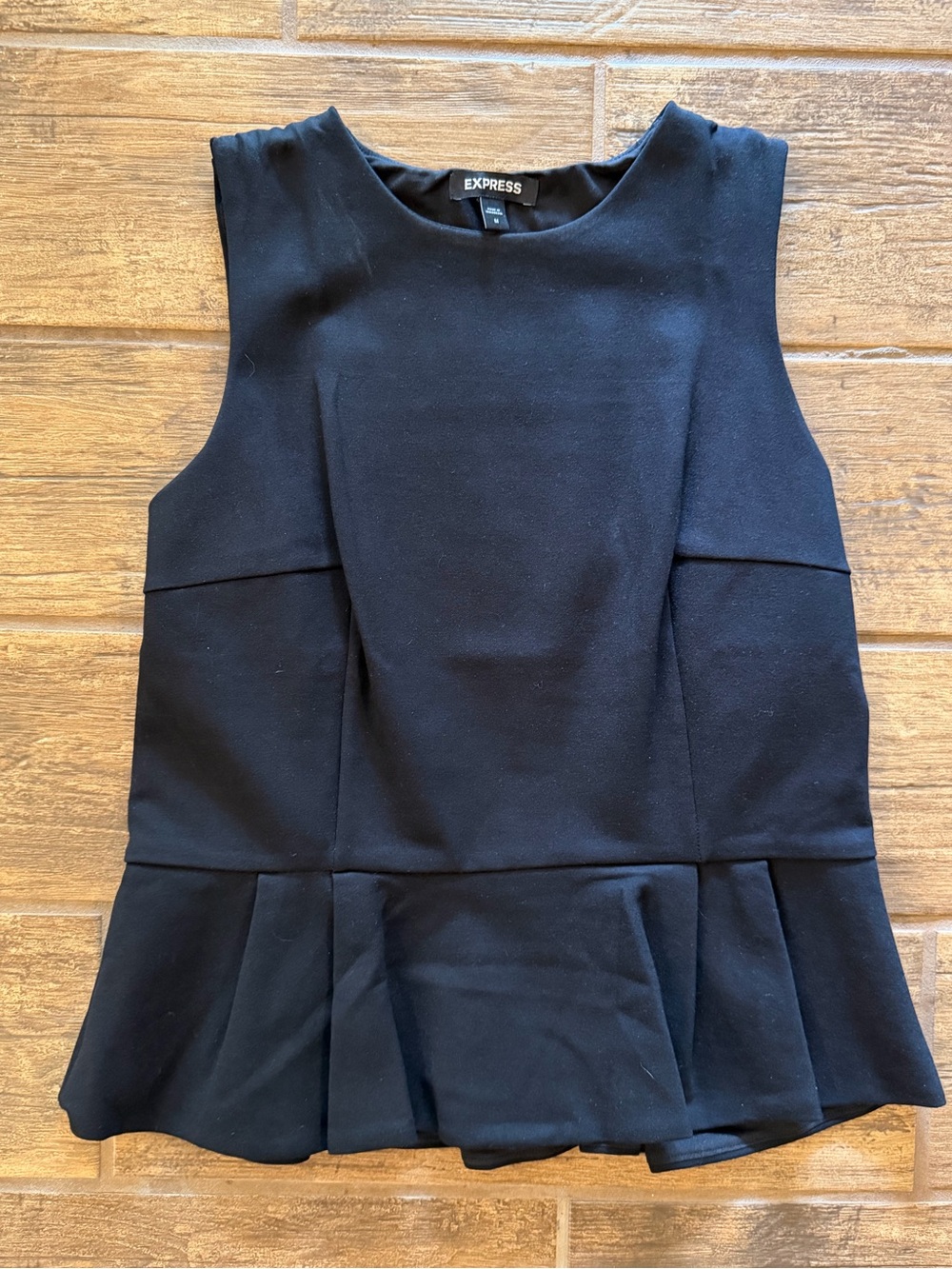 Express Black Sleeveless Peplum Tank